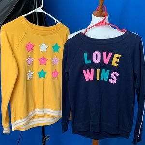 TWO sweatshirts SO size XL